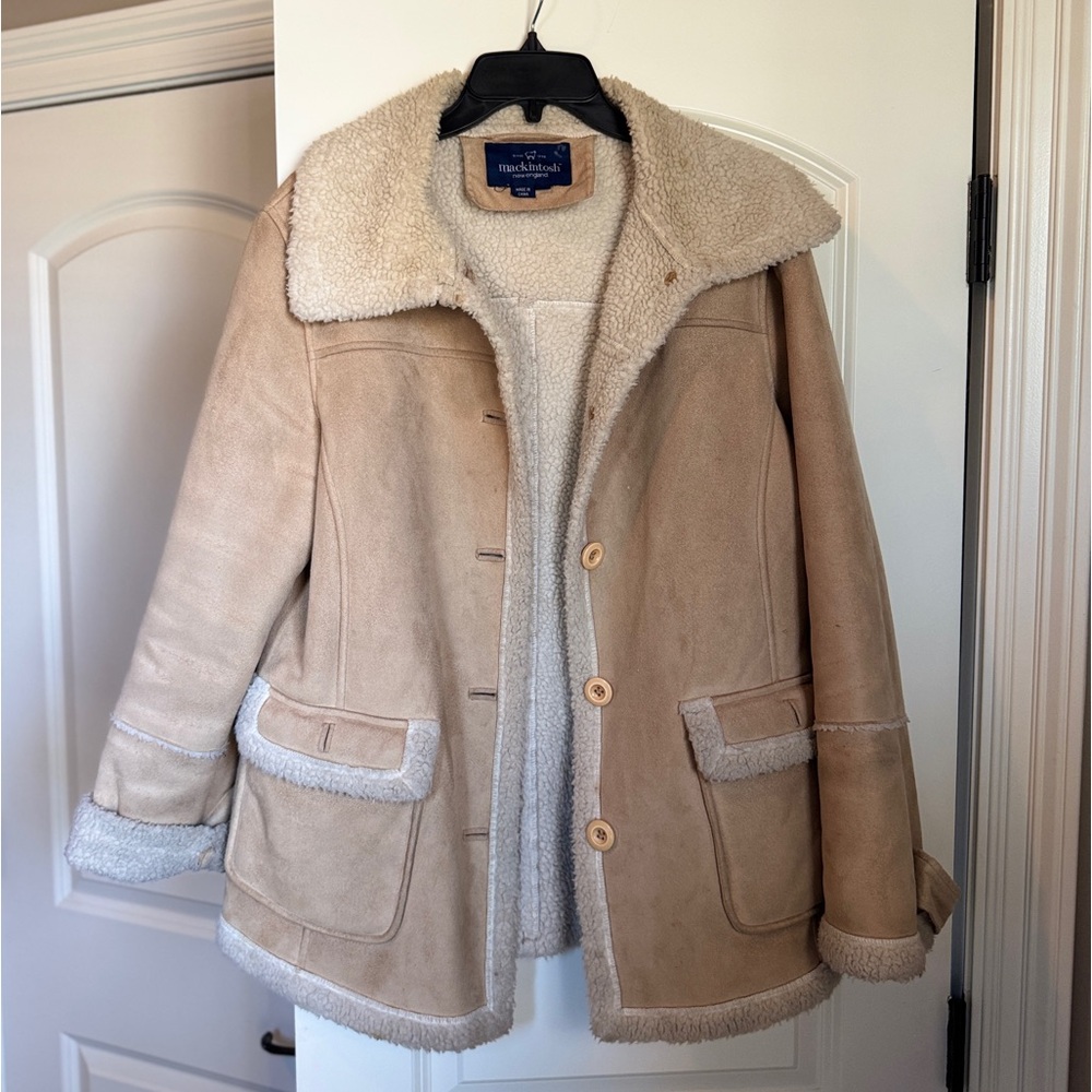 New England Mackintosh Women's Tan Shearling Jacket